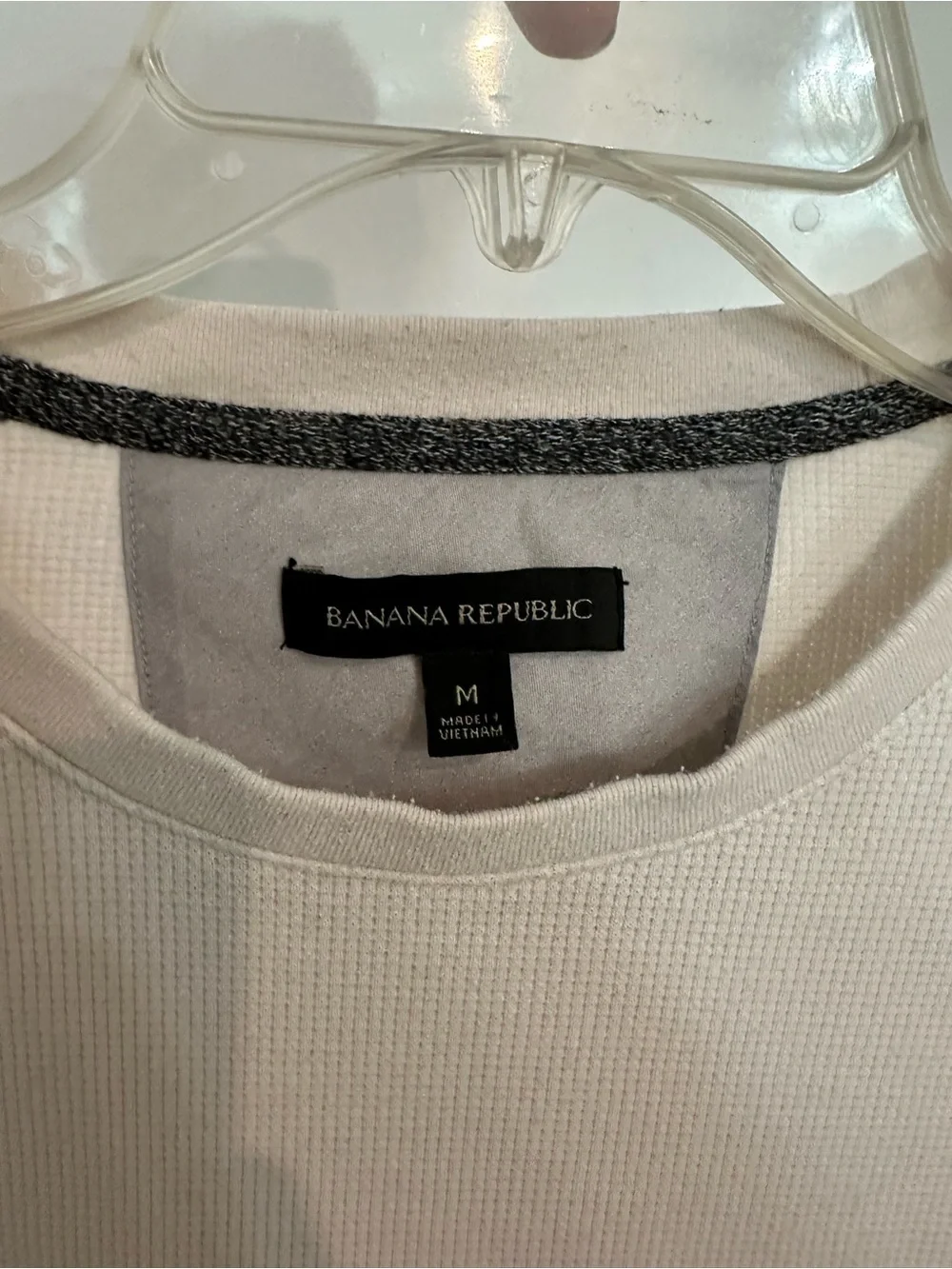 Banana Republic Ivory Thermal Long Sleeve Tee